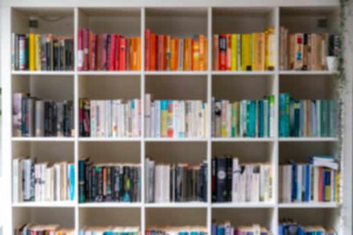 An Image of Shelving with books.